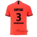 Maillot PSG Paris Saint Germain Jordan No.3 Kimpembe Orange Exterieur 2019 2020 Nouveau