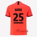 Maillot PSG Paris Saint Germain Jordan No.25 Bakker Orange Exterieur 2019 2020 Nouveau