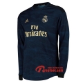 Maillot De Foot Real Madrid Manches Longues Bleu Exterieur 2019 2020 Nouveau