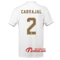 Maillot Real Madrid No.2 Carvajal Blanc Domicile 2019 2020 Nouveau