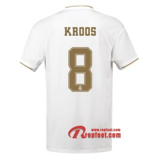 Maillot Real Madrid No.8 Kroos Blanc Domicile 2019 2020 Nouveau