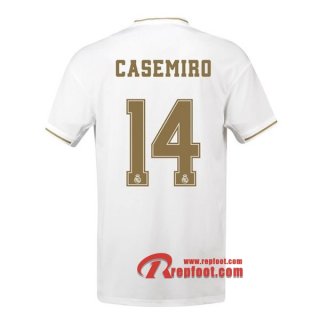 Maillot Real Madrid No.14 Casemiro Blanc Domicile 2019 2020 Nouveau