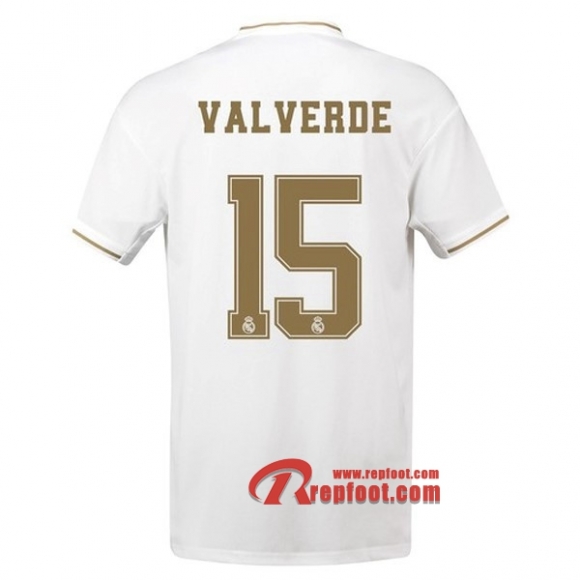 Maillot Real Madrid No.15 Valverde Blanc Domicile 2019 2020 Nouveau  Maillot Real Madrid No.15 Valverde Blanc Domicile 2019 2020 Nouveau