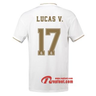 Maillot Real Madrid No.17 Lucas V. Blanc Domicile 2019 2020 Nouveau