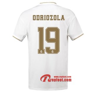 Maillot Real Madrid No.19 Odriozola Blanc Domicile 2019 2020 Nouveau