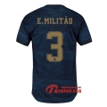 Maillot Real Madrid No.3 E.Militão Bleu Exterieur 2019 2020 Nouveau