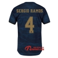 Maillot Real Madrid No.4 Sergio Ramos Bleu Exterieur 2019 2020 Nouveau