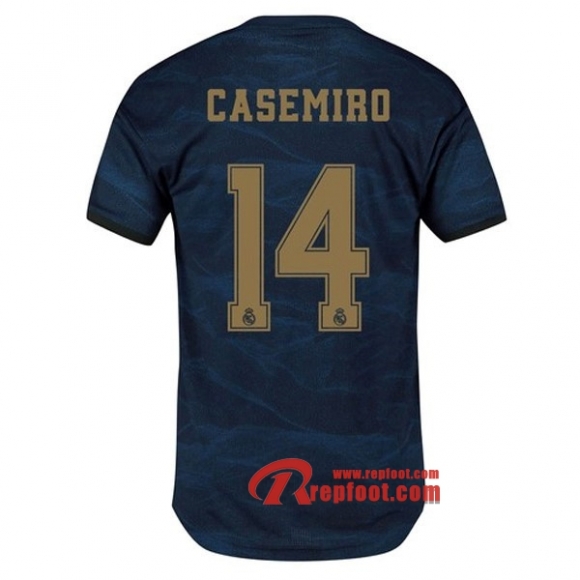 Maillot Real Madrid No.14 Casemiro Bleu Exterieur 2019 2020 Nouveau