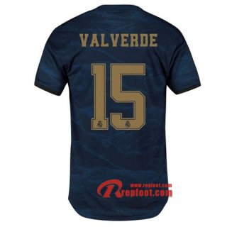 Maillot Real Madrid No.15 Valverde Bleu Exterieur 2019 2020 Nouveau
