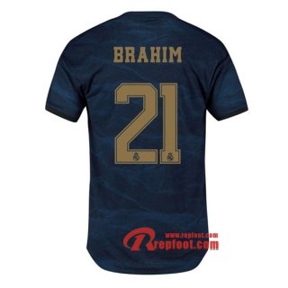 Maillot Real Madrid No.21 Brahim Bleu Exterieur 2019 2020 Nouveau