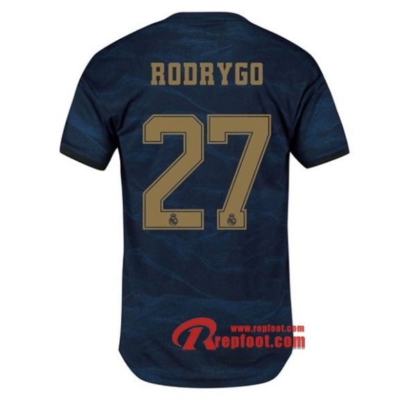 Maillot Real Madrid No.27 Rodrygo Bleu Exterieur 2019 2020 Nouveau