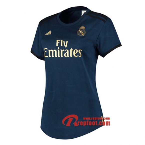 Maillot Du Real Madrid Femme Bleu Exterieur 2019 2020 Nouveau