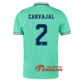 Maillot Real Madrid No.2 Carvajal Vert Third 2019 2020 Nouveau