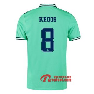 Maillot Real Madrid No.8 Kroos Vert Third 2019 2020 Nouveau