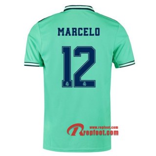 Maillot Real Madrid No.12 Marcelo Vert Third 2019 2020 Nouveau