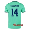 Maillot Real Madrid No.14 Casemiro Vert Third 2019 2020 Nouveau