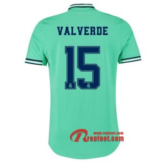 Maillot Real Madrid No.15 Valverde Vert Third 2019 2020 Nouveau