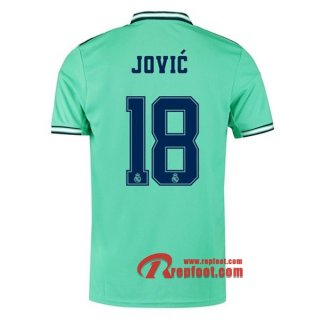 Maillot Real Madrid No.18 Jovic Vert Third 2019 2020 Nouveau