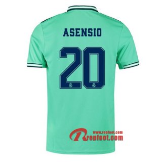 Maillot Real Madrid No.20 Asensio Vert Third 2019 2020 Nouveau