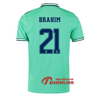 Maillot Real Madrid No.21 Brahim Vert Third 2019 2020 Nouveau