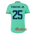 Maillot Real Madrid No.25 Vinicius Jr. Vert Third 2019 2020 Nouveau