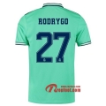 Maillot Real Madrid No.27 Rodrygo Vert Third 2019 2020 Nouveau