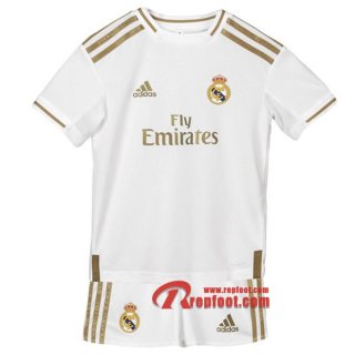 Ensemble Maillot De Real Madrid Enfant Blanc Domicile 2019 2020 Nouveau