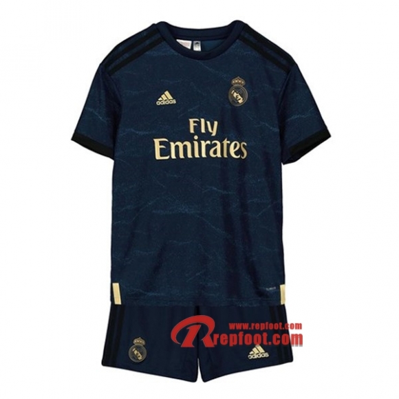 Ensemble Maillot De Real Madrid Enfant Bleu Exterieur 2019 2020 Nouveau