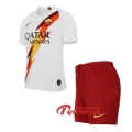 Ensemble Maillot De AS Rome Enfant Blanc Exterieur 2019 2020 Nouveau