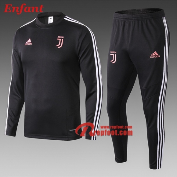 Ensemble Survetement De Juventus Enfant Noir/Blanc 2019/2020 Nouveau