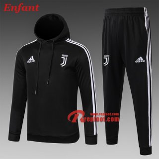 Ensemble Sweat A Capuche Survetement De Juventus Enfant Noir 2019/2020 Nouveau