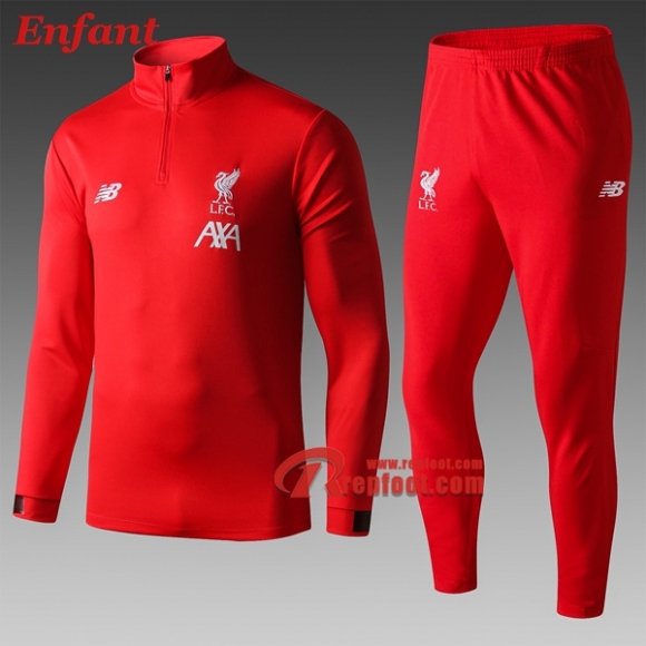 Ensemble Survetement De FC Liverpool Enfant Rouge 2019/2020 Nouveau