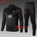 Ensemble Survetement De PSG Paris Saint Germain Enfant Noir 2019/2020 Nouveau