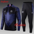 Ensemble Survetement De PSG Paris Saint Germain Enfant Noir/Bleu 2019/2020 Nouveau