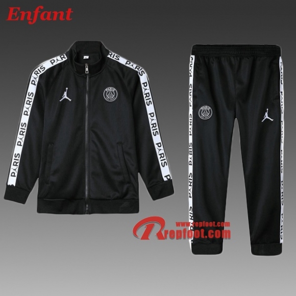 Nouveau Ensemble Jordan Veste Survetement De PSG Paris Enfant Noir 2019/2020 :Site Fiable | Repfoot