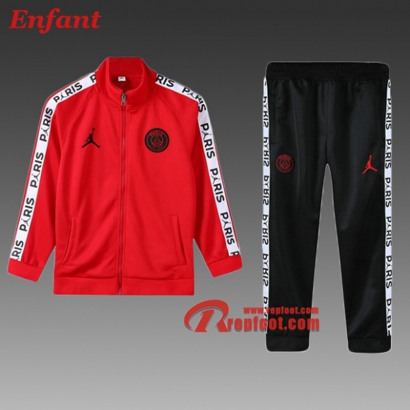 Nouveau Ensemble Jordan Veste Survetement De PSG Paris Enfant Rouge 2019/2020 :Site Fiable | Repfoot