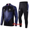 Ensemble Du Survetement Paris Saint Germain-PSG Jordan Bleu/Noir 2019/2020 Nouveau