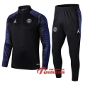 Ensemble De Survetement Paris Saint Germain-PSG Jordan Noir/Bleu 2019 2020 Nouveau