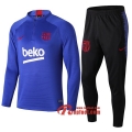 Ensemble Du Survetement FC Barcelone Beko Bleu 2019/2020 Nouveau