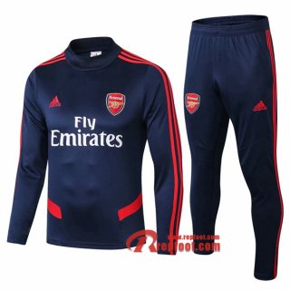 Ensemble De Survetement Arsenal Bleu Fonce Col Haut 2019 2020 Nouveau