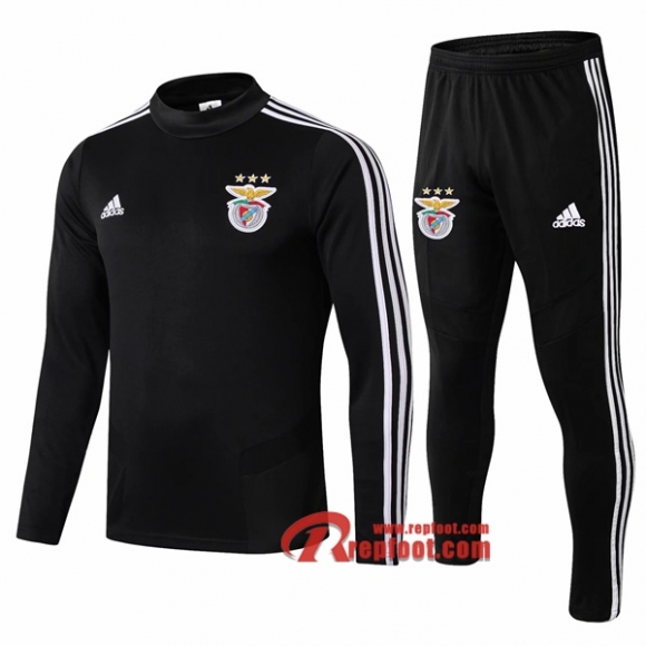 Ensemble Survetement Benfica Noir 2019-2020 Nouveau