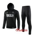 Ensemble Veste A Capuche Survetement Paris Saint Germain-PSG Jordan Noir 2019-2020 Nouveau