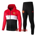 Ensemble Du Veste A Capuche Survetement Manchester United Rouge/Noir 2019/2020 Nouveau Ensemble Du Veste A Capuche Survetement Manchester United Rouge/Noir 2019/2020 Nouveau