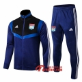 Ensemble De Veste Survetement Lyon OL Bleu/Noir 2019 2020 Nouveau