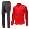 Ensemble Du Veste Survetement Bayern Munich Rouge 2019/2020 Nouveau