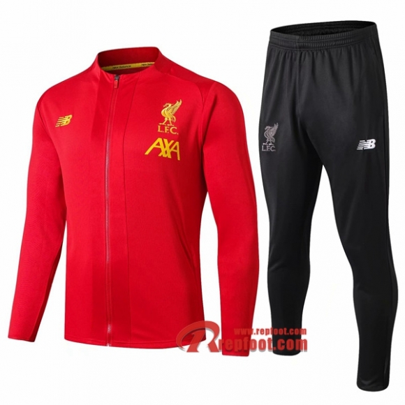 Ensemble De Veste Survetement FC Liverpool Rouge 2019 2020 Nouveau