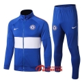 Ensemble De Veste Survetement Chelsea FC Bleu/Blanc 2019 2020 Nouveau