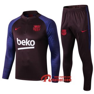 Ensemble Du Survetement FC Barcelone Pourpre/Bleu 2019/2020 Nouveau