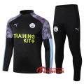 Ensemble Du Survetement Manchester City Noir/Bleu 2019/2020 Nouveau