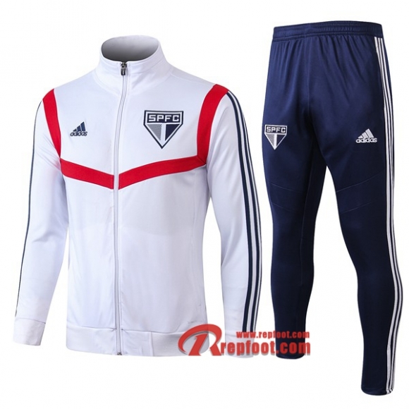 Ensemble Du Veste Survetement Sao Paulo Blanc 2019/2020 Nouveau Ensemble Du Veste Survetement Sao Paulo Blanc 2019/2020 Nouveau